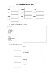 English worksheet: revisions worksheet