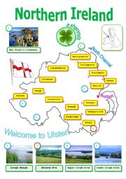 English Worksheet: Northern Ireland:map