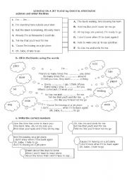 English Worksheet: Songsheet-Leaving on a jet plane