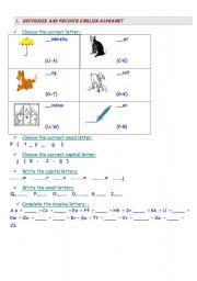 English worksheet: Recognize English letters