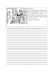 English worksheet: make story