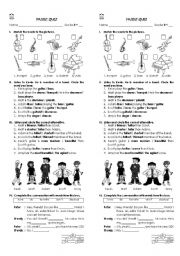 English Worksheet: music vocabulary