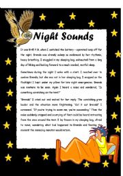 Night Sounds - READING COMPREHENSION