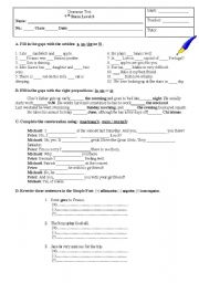 English Worksheet: Grammar test