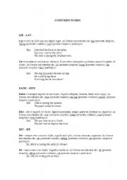 English Worksheet: CONFUSING WORDS