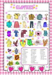 English Worksheet: Clothes