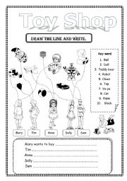 English Worksheet: Toy Shop