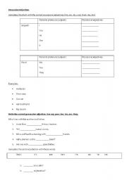 English worksheet: verb to be and pronoun - practise