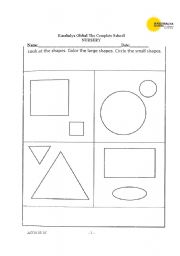 English Worksheet: shapes