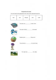 English Worksheet: Prepositions