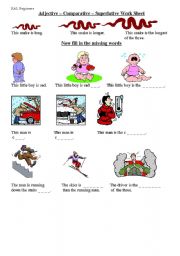 English Worksheet: Adjectives - comparatives, superlatives