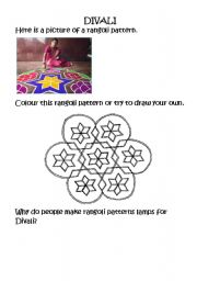 English worksheet: Rangoli Patterns