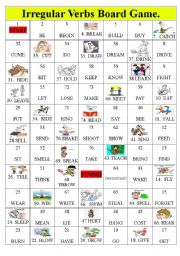 Irregular Verbs Board Game