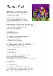 English Worksheet: Monster Mash