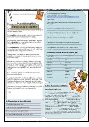English Worksheet: Sid The Seagull-Present and  Past Simple exercises & reading & answer key