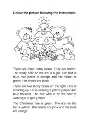 English Worksheet: xmas reading comprehension