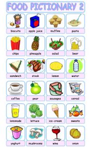 English Worksheet: FOOD PICTIONARY 2 