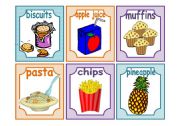 English Worksheet: FOOD: 24 FLASH CARDS! SET 2