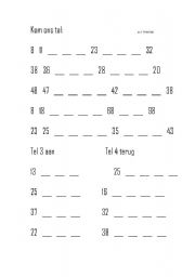 English worksheet: COUNTING