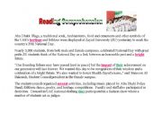 English Worksheet: Reading Comprehension about UAE