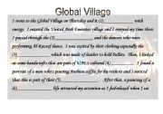 English worksheet: Vocabulary - Global Village in Dubai