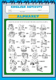 English Worksheet: ALPHABET