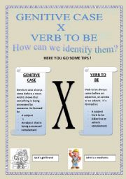 English Worksheet: Genitive Case  X    Verb to BE