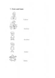 English worksheet: Family