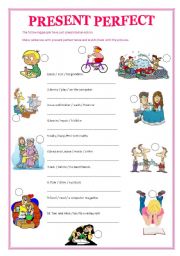 English Worksheet: present perfect affirmative