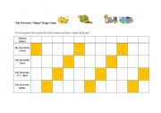 English Worksheet: Favourite things bingo
