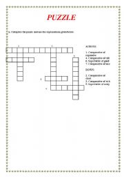 English worksheet: Puzzle For 6th Grades