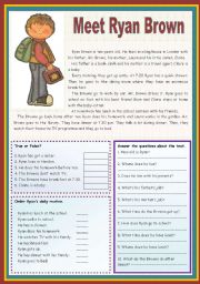 English Worksheet: Meet Ryan Brown