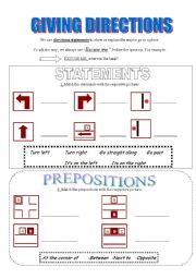 English Worksheet: Giving directions