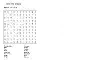 English Worksheet: FOOD AND DRINKS