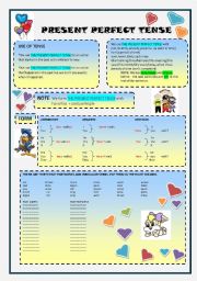 PRESENT PERFECT TENSE (2 pages)