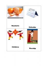 English Worksheet: Chinese Lunar New Year Flash Cards Set 2 of 2