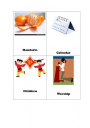 English Worksheet: Chinese Lunar New Year Flash Cards Set 2 of 2