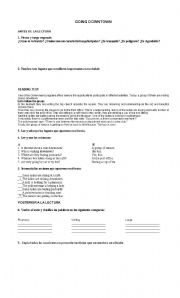 English Worksheet: Reading comprehension based on present continuos