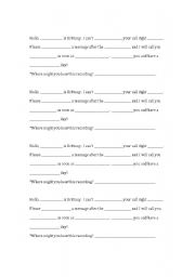 English Worksheet: Listening Activity
