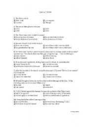 English Worksheet: Quiz on the film 