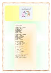 English Worksheet: Imagine by John Lennon fillintheblanks