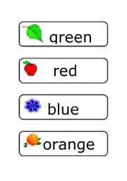 English Worksheet: Colour cards
