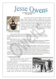 English Worksheet: Jesse Owens