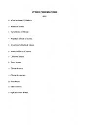 English Worksheet: STRESS