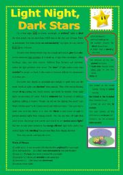 light pollution - light night dark stars - reading