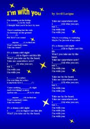 English Worksheet: Present Continuous (with songs)