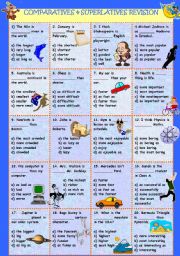 English Worksheet: comparatives & superlatives 