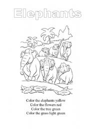 English worksheet: elephant