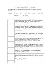 English Worksheet: English Figurative Language 