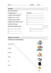 English worksheet: test